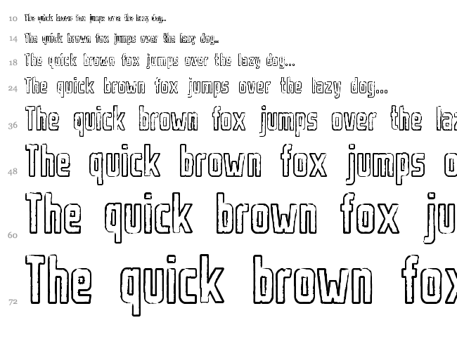Urban Rubber font waterfall